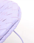 Pre-Loved Sardine Crossbody Bag Intrecciato Leather Mini with Gold Hardware, Lilac