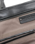 Pre-Loved Intrecciato Business Bag Briefcase Intrecciato Leather with Gunmetal Hardware, Black
