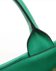 Pre-Loved Symbole Tote Triangle Leather Small with Gold Hardware, Green