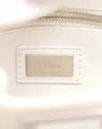 Pre-Loved Peekaboo Handbag Leather Mini with Silver Hardware, Ivory
