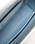Pre-Loved Lady Dior Handbag Quilted Leather Mini with Silver Hardware, Silver