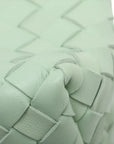 Pre-Loved Andiamo Tote Intrecciato Leather Small with Gold Hardware, Mint Green