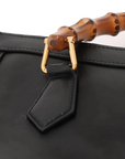 Pre-Loved Diana Bamboo Tote Leather Small with Gold Hardware, Black