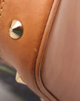 Pre-Loved Alma Handbag Monogram Coated Canvas PM with Gold Hardware, Black Multicolor