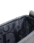 Pre-Loved Hit the Road Crossbody Bag Leather with Silver Hardware, Black