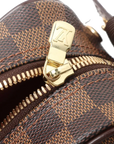 Pre-Loved Olav Crossbody Bag Damier Coated Canvas PM with Gold Hardware, Brown