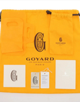 Pre-Loved Saïgon Handbag Goyardine Coated Canvas Mini with Silver Hardware, Yellow