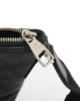 Pre-Loved Mick Crossbody Bag Damier Coated Canvas PM with Silver Hardware, Black / Graphite