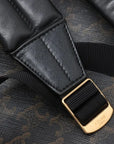 Pre-Loved Triomphe Backpack Triomphe Coated Canvas with Gold Hardware, Brown