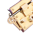 Pre-Loved Padlock Shoulder Bag Monogram Leather Mini with Gold Hardware, Purple