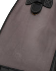Pre-Loved Luggage Tote Leather Micro with Gold Hardware, Black and Grey