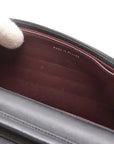 Pre-Loved Wallet on Chain Crossbody Bag Quilted Leather with Silver Hardware, Black