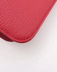 Pre-Loved Interlocking G Crossbody Bag Plain Leather with Gold Hardware Small, Red