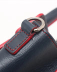 Pre-Loved Luggage Nano Handbag Leather Nano with Silver Hardware, Navy