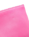 Pre-Loved Crystal Matelassé Shoulder Bag Matelassé Leather with Silver Hardware, Pink