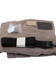 Pre-Loved Intrecciato Boston Duffle Duffle Bag Intrecciato Leather Large with Aged Silver Hardware, Black
