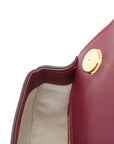Pre-Loved Blondie Shoulder Bag Leather Mini with Gold Hardware, Burgundy