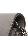 Pre-Loved Dionysus Super Mini Crossbody Bag Leather with Aged Silver Hardware, Gray