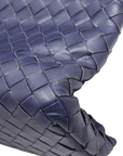 Pre-Loved Roma Tote Intrecciato Leather Medium with Gunmetal Hardware, Navy Blue