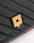 Pre-Loved GG Marmont Top Handle Handbag Quilted Leather Mini with Gold Hardware, Black