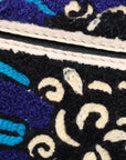 Pre-Loved Puzzle Handbag Embroidered Leather Small with Silver Hardware, Black Multicolor