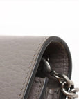 Pre-Loved Dionysus Super Mini Crossbody Bag Leather with Aged Silver Hardware, Gray