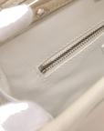 Pre-Loved Peekaboo Handbag Leather Mini with Silver Hardware, Ivory