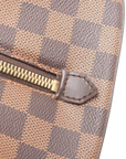 Pre-Loved Ribera MM Handbag Damier Coated Canvas MM with Gold Hardware, Brown
