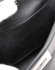 Pre-Loved Peekaboo Handbag Leather Mini with Silver Hardware, Black