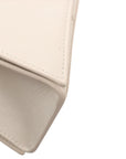 Pre-Loved Crush Sling Shoulder Bag Leather Small with Silver Hardware, Cream