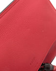 Pre-Loved Bamboo Daily Flap Crossbody Bag Leather with Silver Hardware, Red