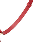 Pre-Loved Triomphe Shoulder Bag Leather Teen with Gold Hardware, Red