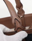Pre-Loved Craft Tote Denim with Gold Hardware, Blue