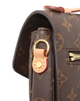 Pre-Loved Pochette Métis Crossbody Bag Monogram Coated Canvas with Gold Hardware, Brown