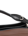 Pre-Loved Margit Handbag Leather Small with Silver Hardware, Brown
