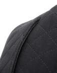Pre-Loved Quilted Flap Bag with Foldable Tote Crossbody Bag Quilted Canvas Mini with Silver Hardware, Black