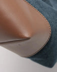 Pre-Loved Craft Tote Denim with Gold Hardware, Blue