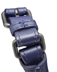 Pre-Loved Roma Tote Intrecciato Leather Medium with Gunmetal Hardware, Navy Blue