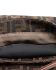 Pre-Loved Mia Shoulder Bag Zucca Coated Canvas with Gold Hardware, Brown