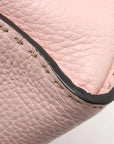 Pre-Loved Peekaboo Selleria Handbag Leather Mini with Silver Hardware, Pink