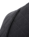 Pre-Loved Quilted Flap Bag with Foldable Tote Crossbody Bag Quilted Canvas Mini with Silver Hardware, Black