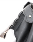 Pre-Loved Peekaboo Handbag Leather Mini with Silver Hardware, Black