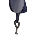 Pre-Loved Roma Tote Intrecciato Leather Medium with Gunmetal Hardware, Navy Blue