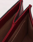 Pre-Loved Queen Margaret Handbag Monogram Coated Canvas Small with Aged Gold Hardware, Beige Ebony Red