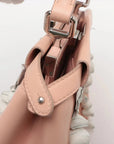Pre-Loved Peekaboo Handbag Leather Mini with Silver Hardware, Pink