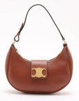 Pre-Loved Ava Triomphe Shoulder Bag Leather Small with Gold Hardware, Tan