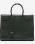 Pre-Loved Sac de Jour Tote Leather Small with Gold Hardware, Dark Green