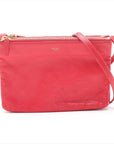 Pre-Loved Trio Crossbody Bag Leather Small with Gold Hardware, Pink