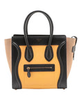Pre-Loved Luggage Tote Leather Micro with Gold Hardware, Yellow