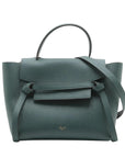 Pre-Loved Belt Bag Handbag Leather Micro with Gold Hardware, Green